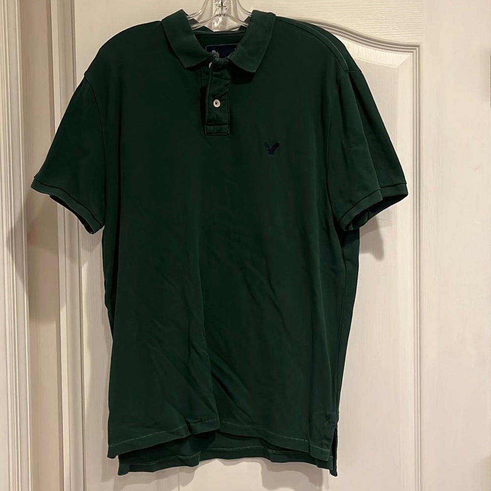 American Eagle Athletic Fit Men’s Large Green Polo